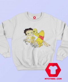 Betty Boop And Winnie Pooh Love Honey Sweatshirt