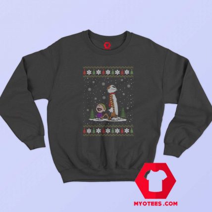 Calvin and Hobbes Mery Christmas Unisex Sweatshirt