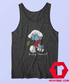 Cartoon VIntage Lazy Smurf Unisex Tank Top