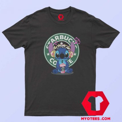 Cute Disney Stich Parody Coffee Starbucks T Shirt