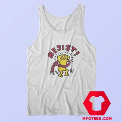 Funny Resist 80s Keith Haring Unisex Tank Top