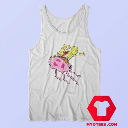 Funny SpongeBob Up On jellyfish Unisex Tank Top