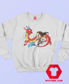 Mushu and Mulan Friendship Funny Cartoon Sweatshirt