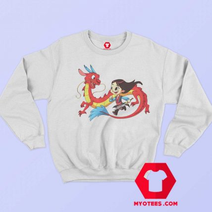 Mushu and Mulan Friendship Funny Cartoon Sweatshirt