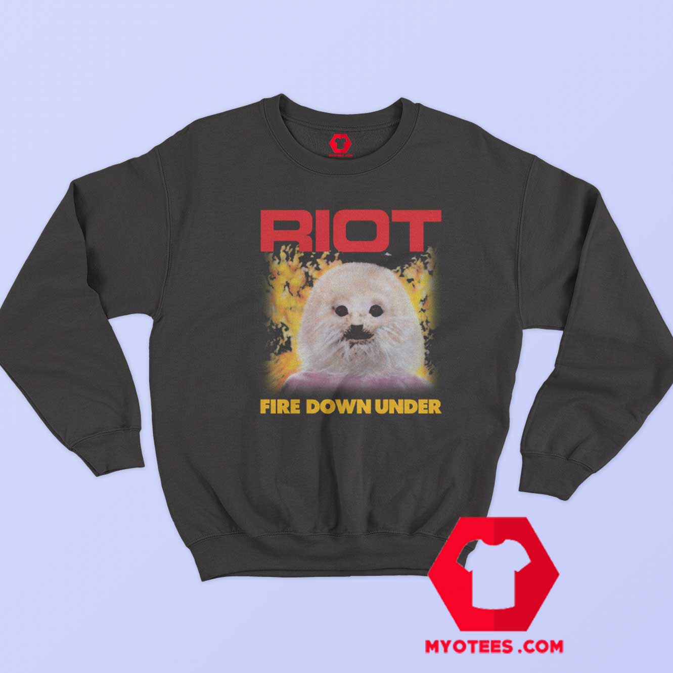 Riot Fire Down Under Heavy Metal Running Wild Sweatshirt | myotees.com