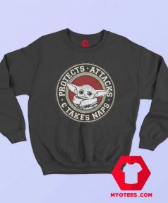 The Child Protects Attacks Star Wars Sweatshirt