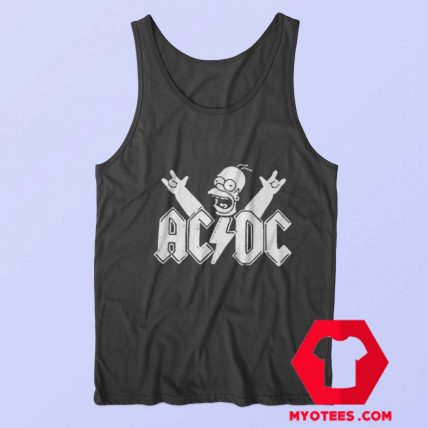 ACDC Simpsons Parody Rock Homer Tank Top