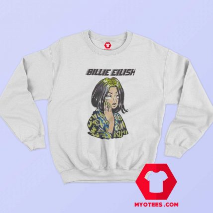 Billie Eilish Colorful Anime Portrait Unisex Sweatshirt