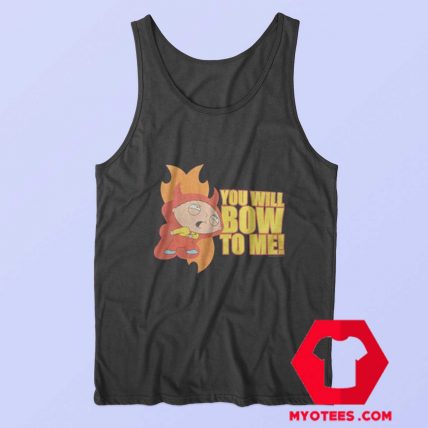 Cartoon Vintage Stewie Bow To Me Tank Top