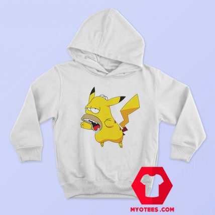 Funny Pikachu Homer Simpson Graphic Hoodie