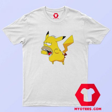 Funny Pikachu Homer Simpson Graphic T Shirt