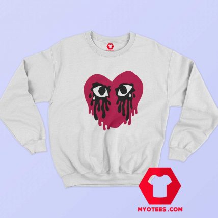 Sad Crying Heart Graphic Unisex Sweatshirt