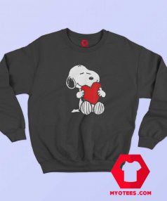 Peanuts Valentine Snoopy Hugging Heart Sweatshirt