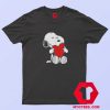 Peanuts Valentine Snoopy Hugging Heart T Shirt