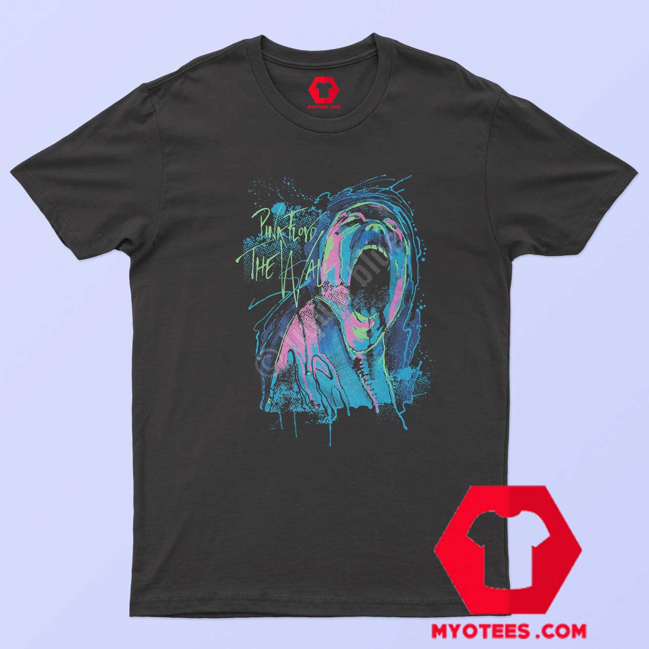 Pink Floyd The Wall Neon Blacklight Glows T-Shirt | myotees.com