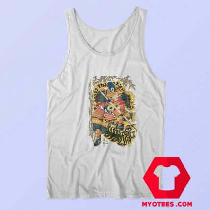 Retro Maglietta Arti Marziali Samurai Japan Tank Top