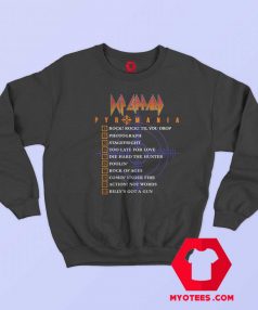 Def Leppard Pyromania Tracklist Unisex Sweatshirt