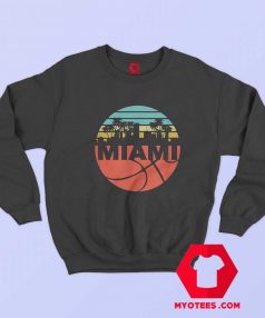 Miami Cityscape Heat Retro Basketball Sweatshirt