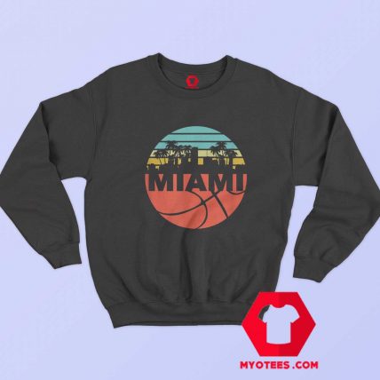 Miami Cityscape Heat Retro Basketball Sweatshirt