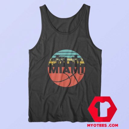 Miami Cityscape Heat Retro Basketball Tank Top