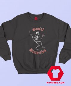 Social Distortion Skeleton Print and Martini Sweatshirt