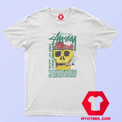 Stussy Smokin Skull Retro Unisex T Shirt