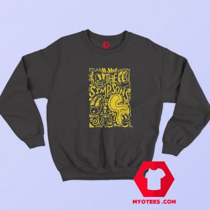 The Simpsons Homer Lisa Bart Doodle Sweatshirt