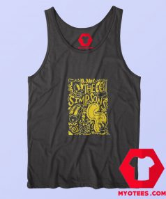 The Simpsons Homer Lisa Bart Doodle Tank Top