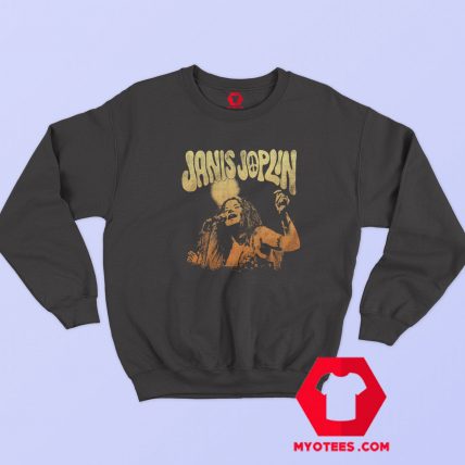 Vintage Janis Joplin at the Microphone Sweatshirt