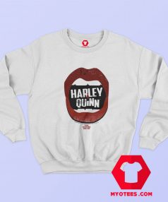 The Suicide Squad Harley Quinn Lips Logo Sweatshirt