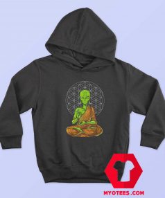 Alien Yoga Meditation Buddha UFO Cosmic Hoodie