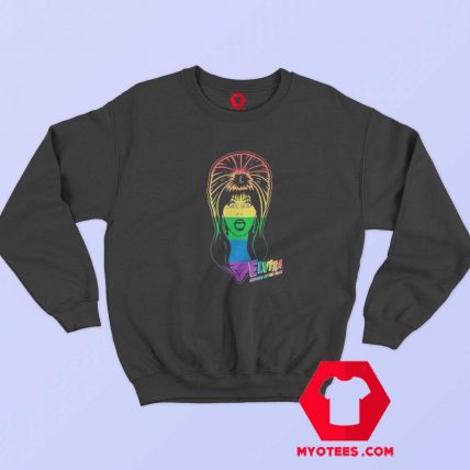 Elvira Rainbow Pride Mistress Dark Horror Sweatshirt