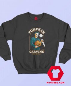 Halloween Carving With Michael Pumpkin Sweatshirt