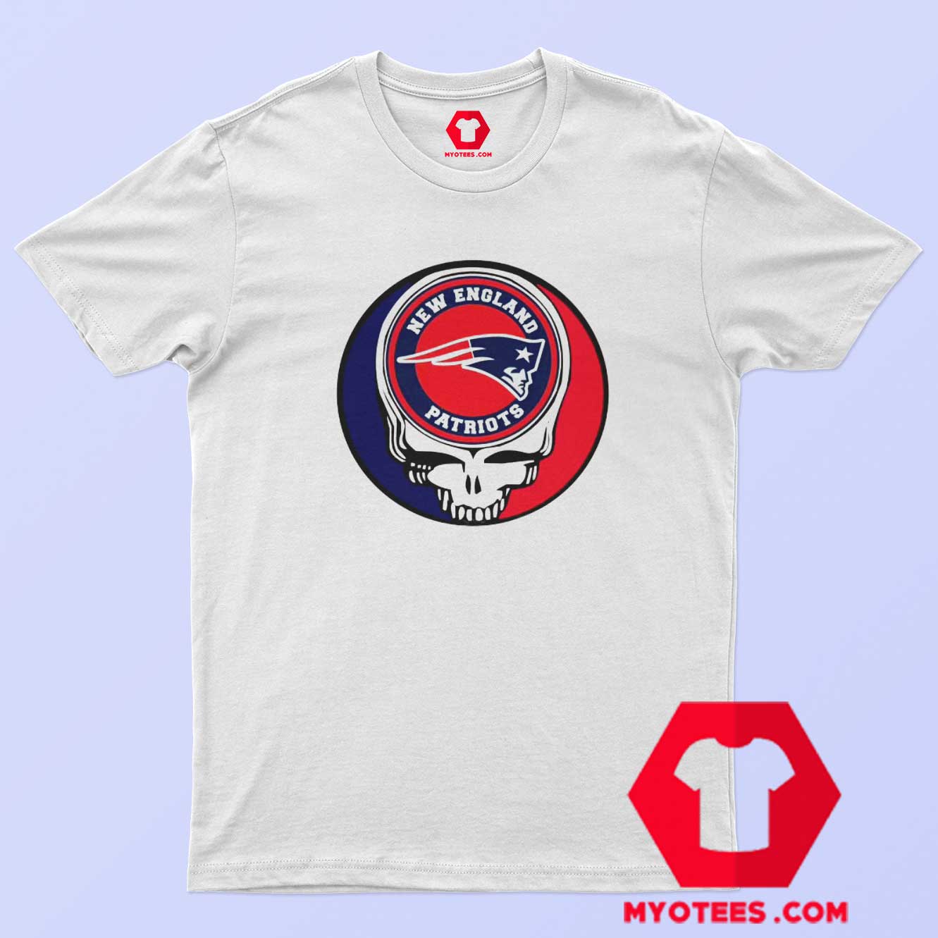 New England Patriots / Grateful Dead Custom Printed T-Shirt