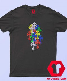 Chrome Hearts Multi Color Cross Cemetery T shirt