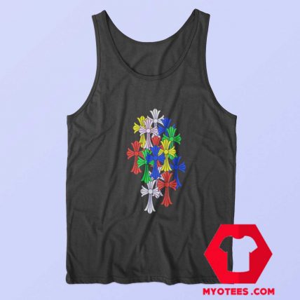 Chrome Hearts Multi Color Cross Cemetery Tank Top