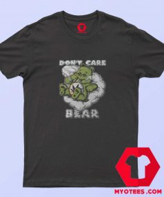 Funny Dont Care Bear Retro Parody Marijuana T Shirt