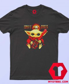 Baby Yoda Hug Guitar Guns N Roses Unisex T shirt