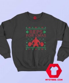 Christmas Reps For Xmas Funny Barbell Sweatshirt