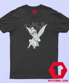 Disney Tinker Bell Sitting Cartoon Unisex T shirt