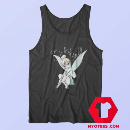 Disney Tinker Bell Sitting Cartoon Unisex Tank Top