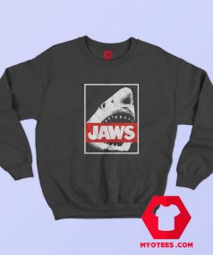 Jaws Shark Red Bite Obey Parody Unisex Sweatshirt