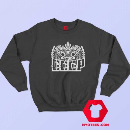 Tovaritch Noir CCCP Logo Graphic Unisex Sweatshirt