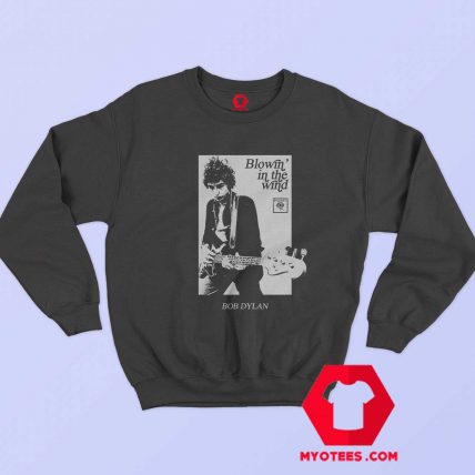 Bob Dylan Blowin In The Wind Guitar Photo Sweatshirt