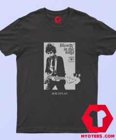 Bob Dylan Blowin In The Wind Guitar Photo T shirt