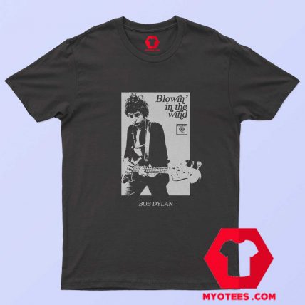 Bob Dylan Blowin In The Wind Guitar Photo T shirt