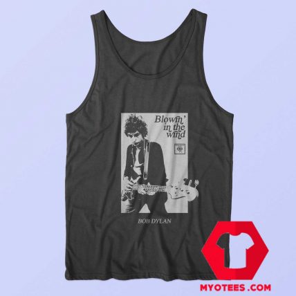 Bob Dylan Blowin In The Wind Guitar Photo Tank Top