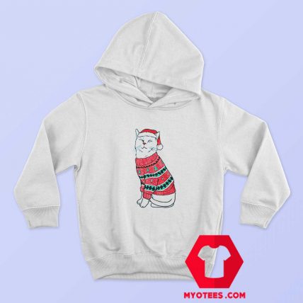 Funny Cat in Ugly Christmas Unisex Hoodie