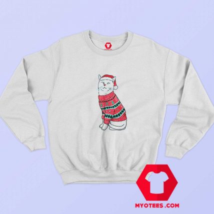 Funny Cat in Ugly Christmas Unisex Sweatshirt