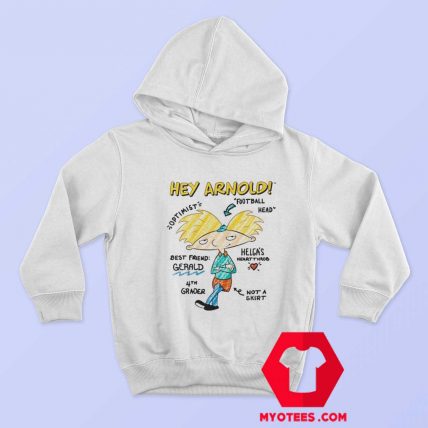 Hey Arnold Facts Diagram Sketch Vintage Hoodie